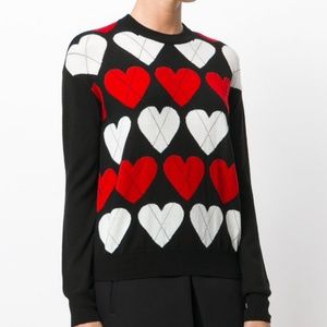 Love Moschino Heart Argyle Sweater, size 38 NWT